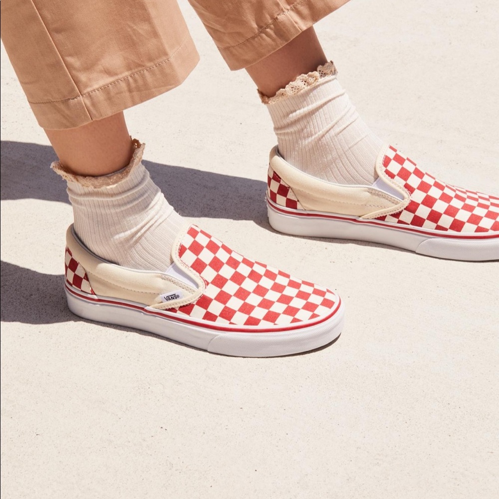 Red Checkered Vans